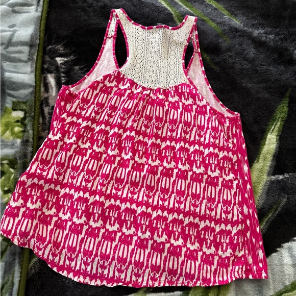 Pink women’s Large Tank Top Flowy - Picture 2 of 4